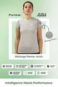 Women's Melange UV Protect & Cooling Active T-shirt