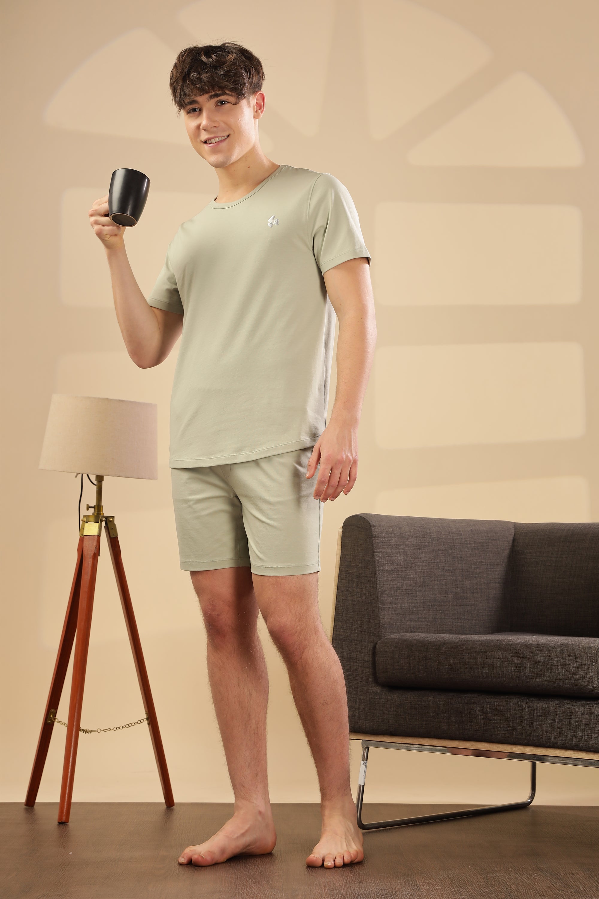 Men's Body Recharge Sleep Set ( Tee + Shorts)