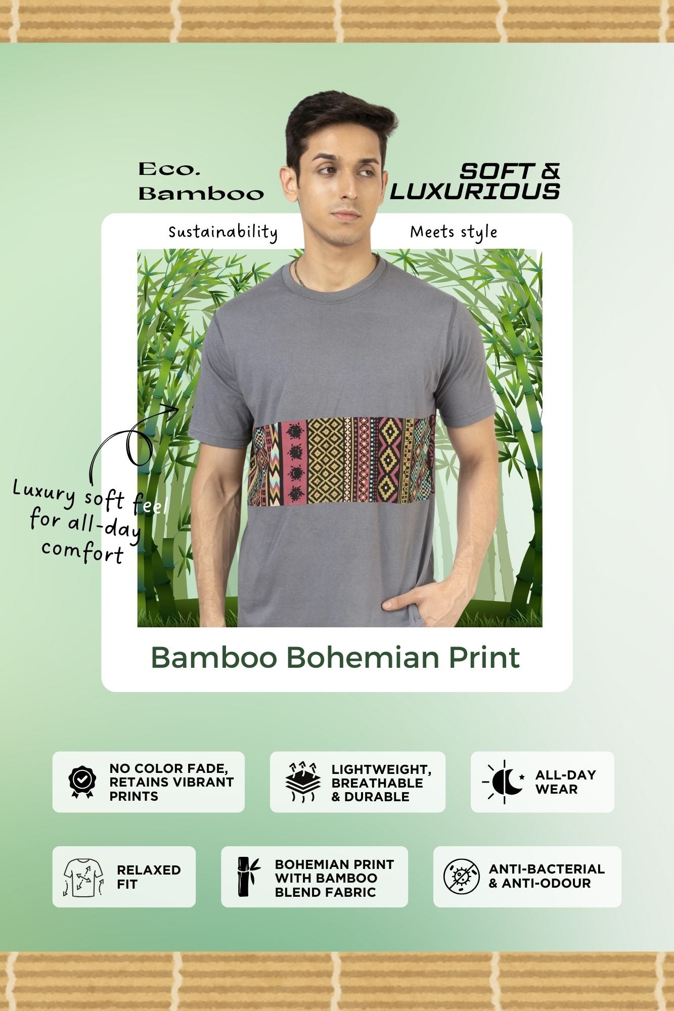Bohemian Bamboo Print Tee