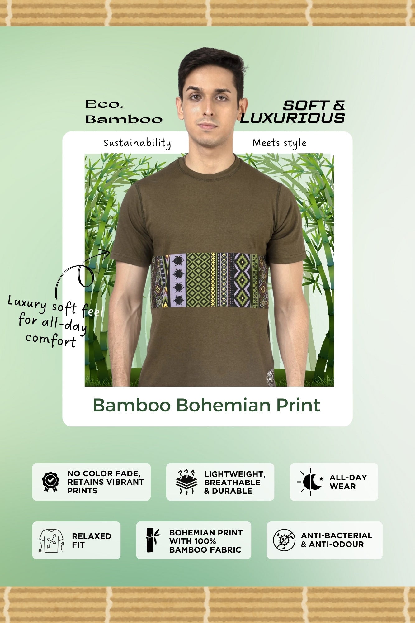 Bohemian Bamboo Print Tee