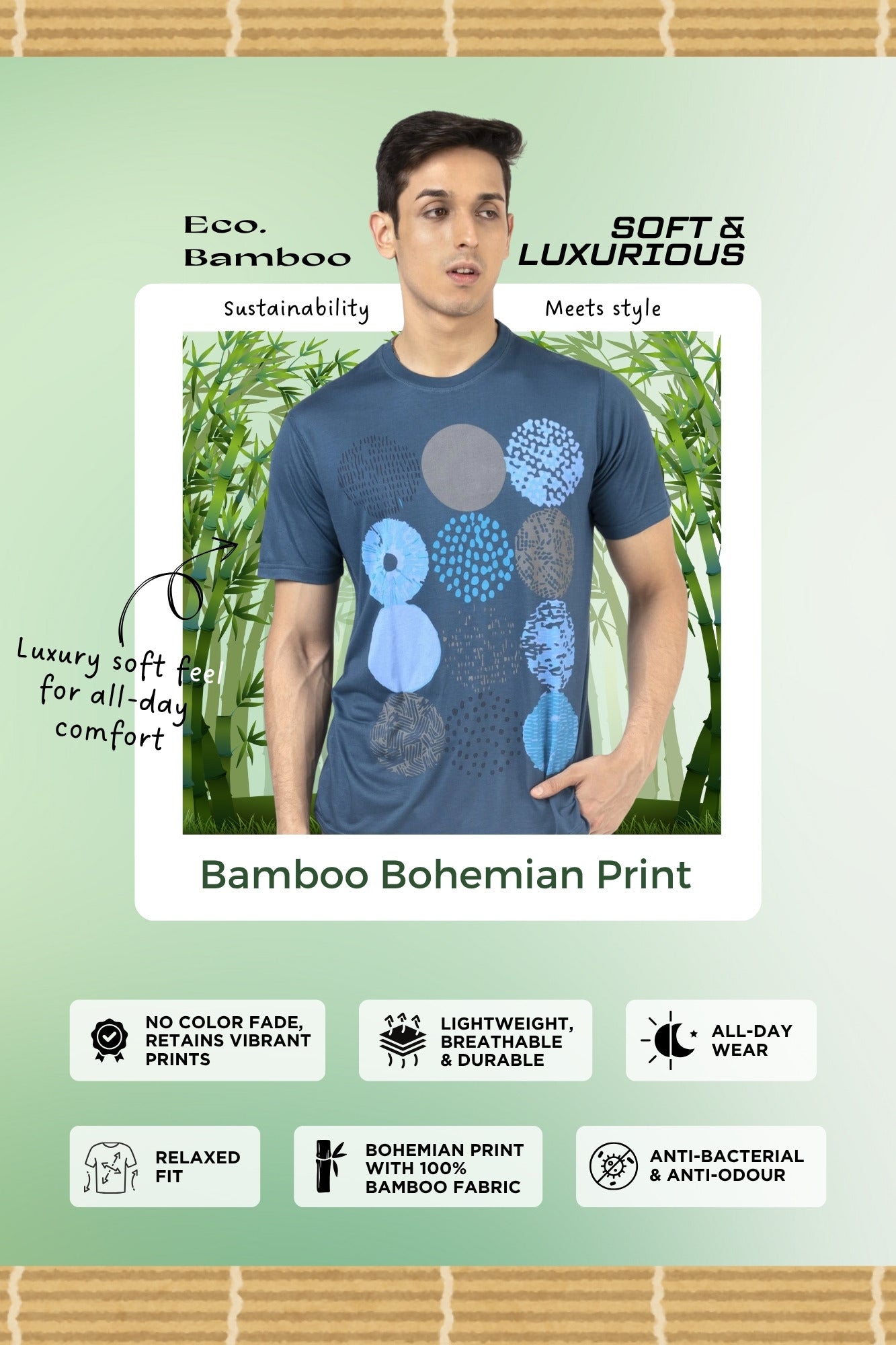 Bohemian Bamboo Print Tee
