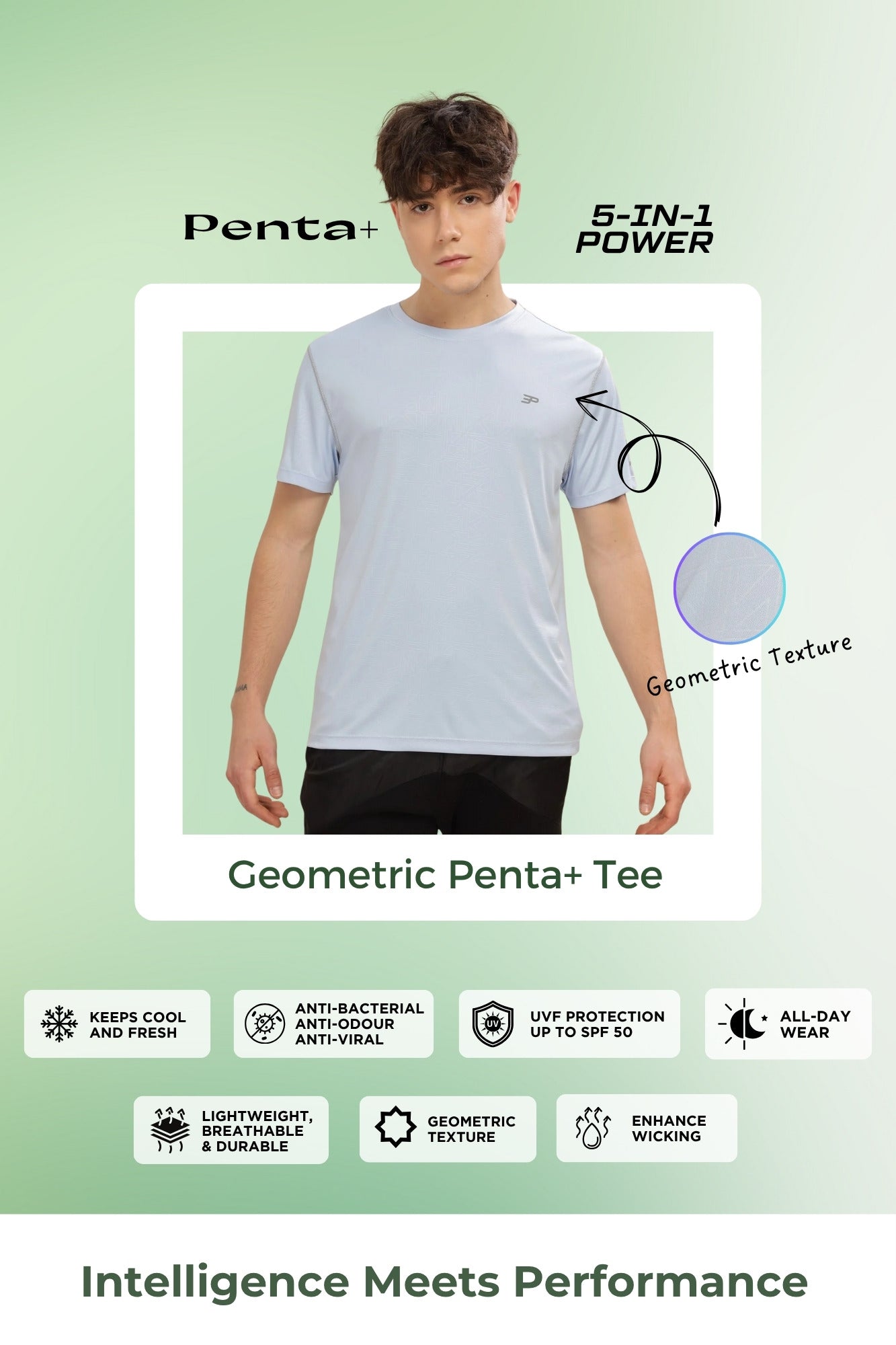Men's Geometric UV Protect + Cooling Tee