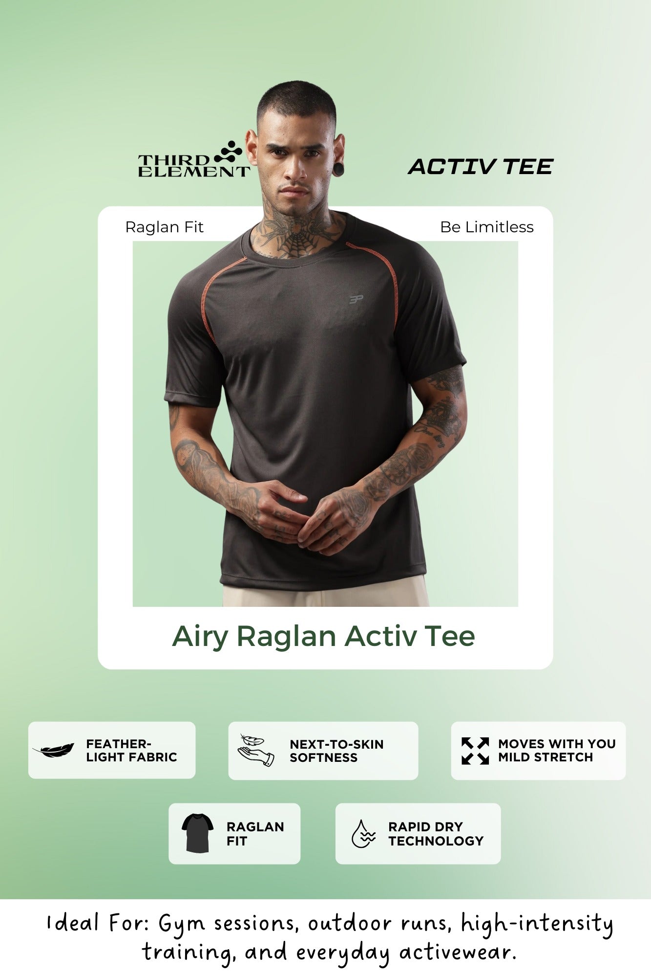 Men's Airy Raglan Activ Tee