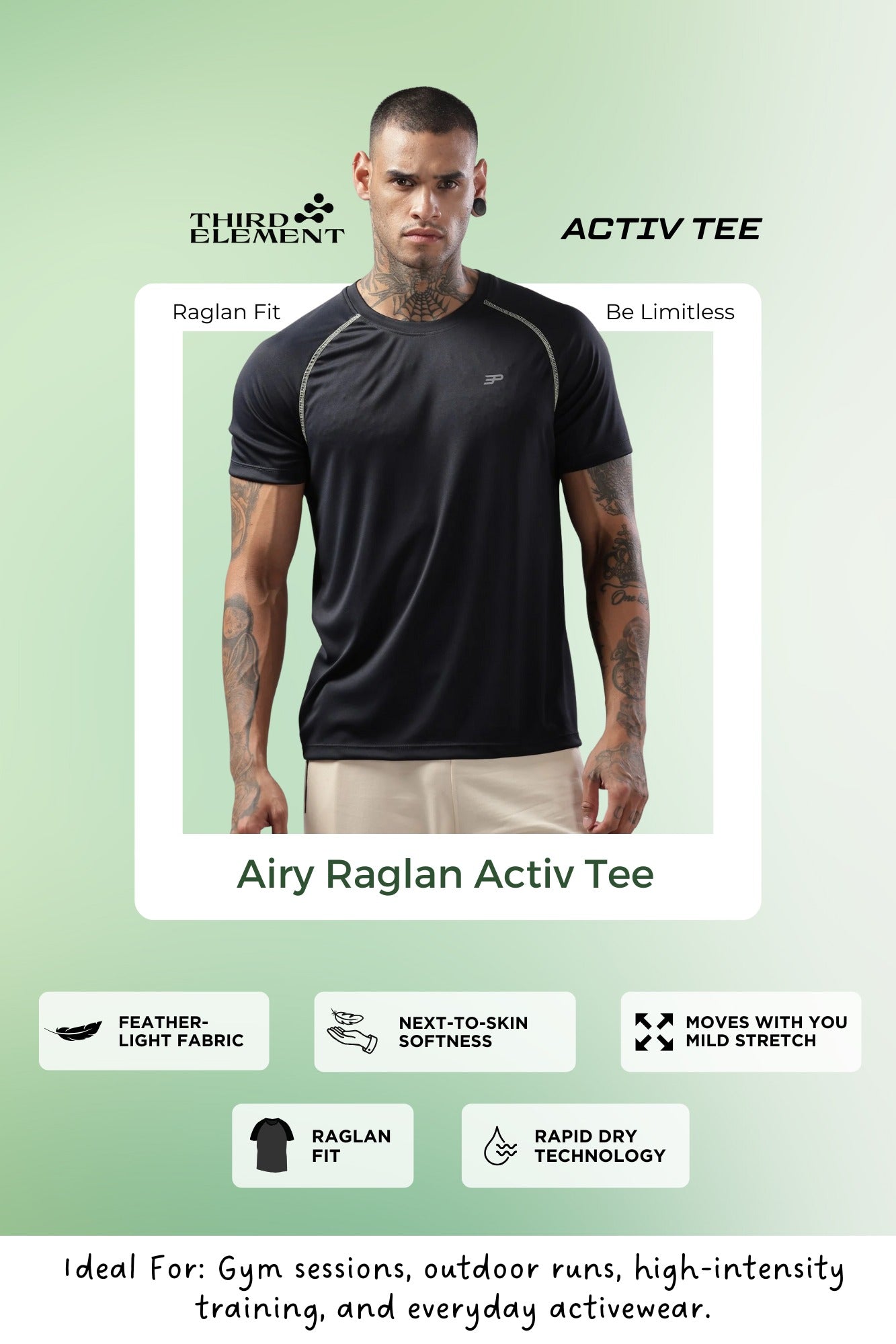 Men's Airy Raglan Activ Tee
