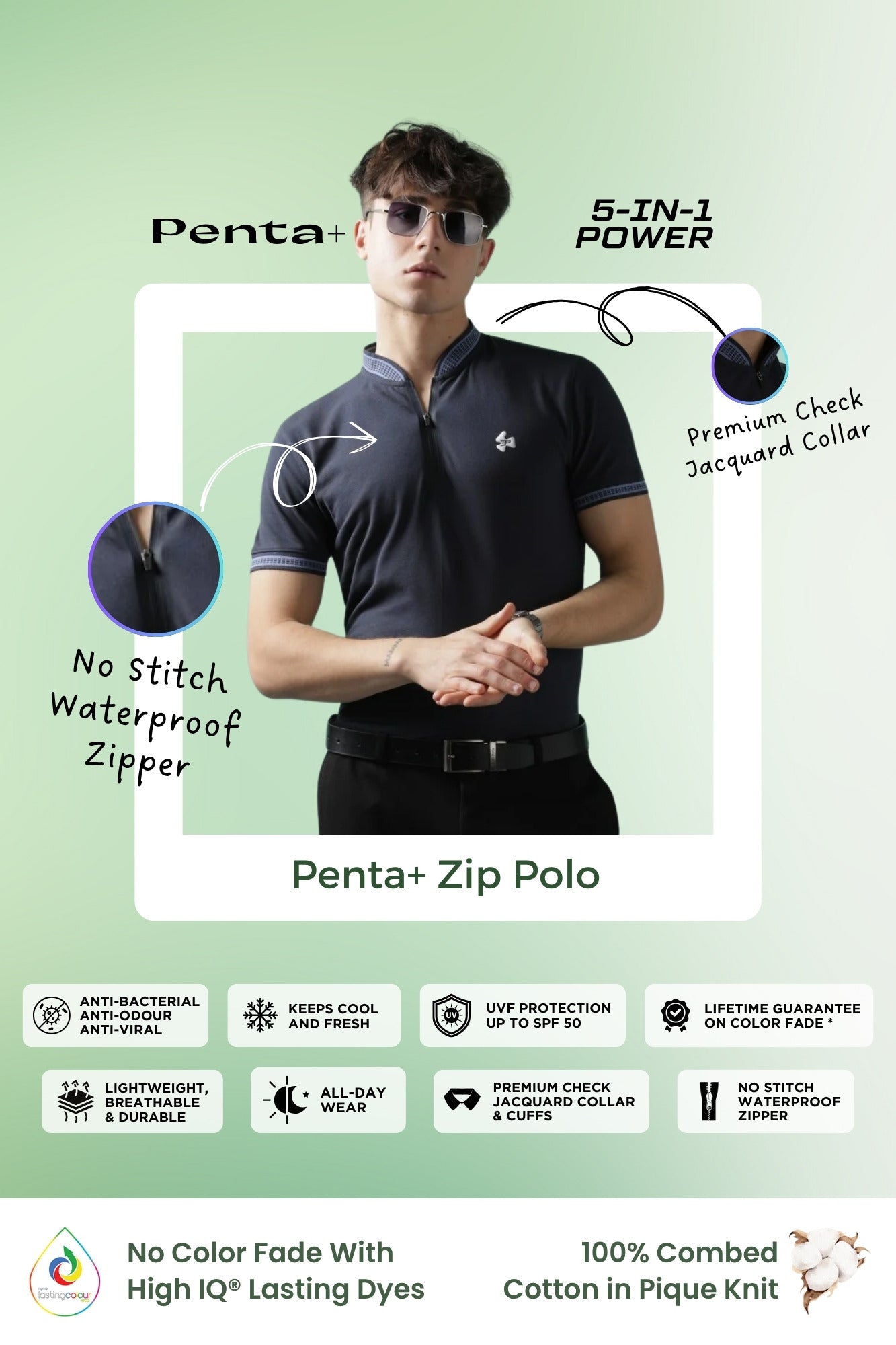 Men's 5 in 1 Power Polo Tshirt