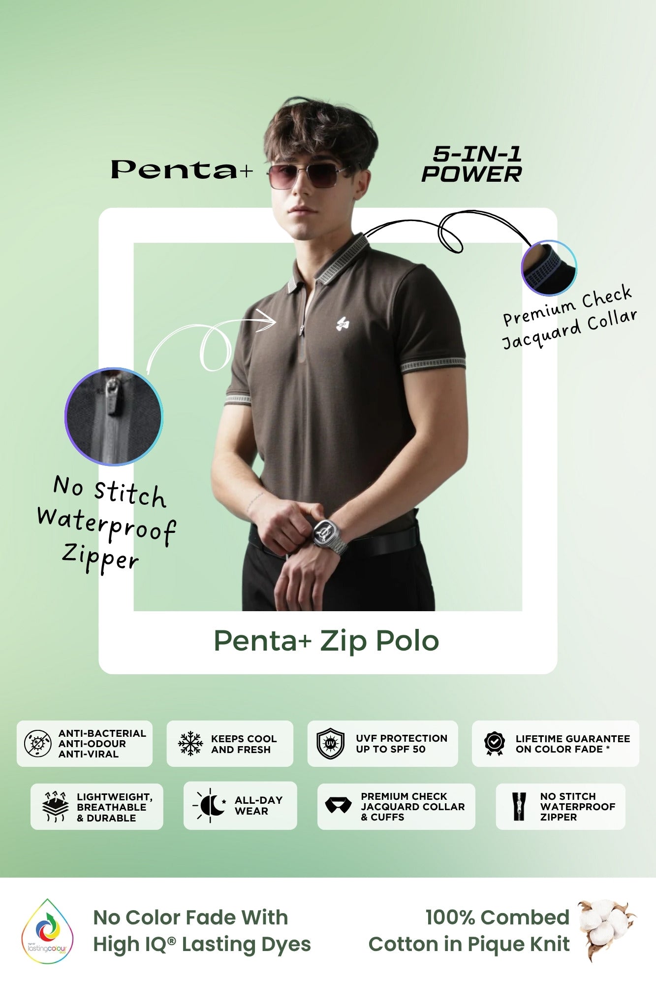 Men's 5 in 1 Power Polo Tshirt