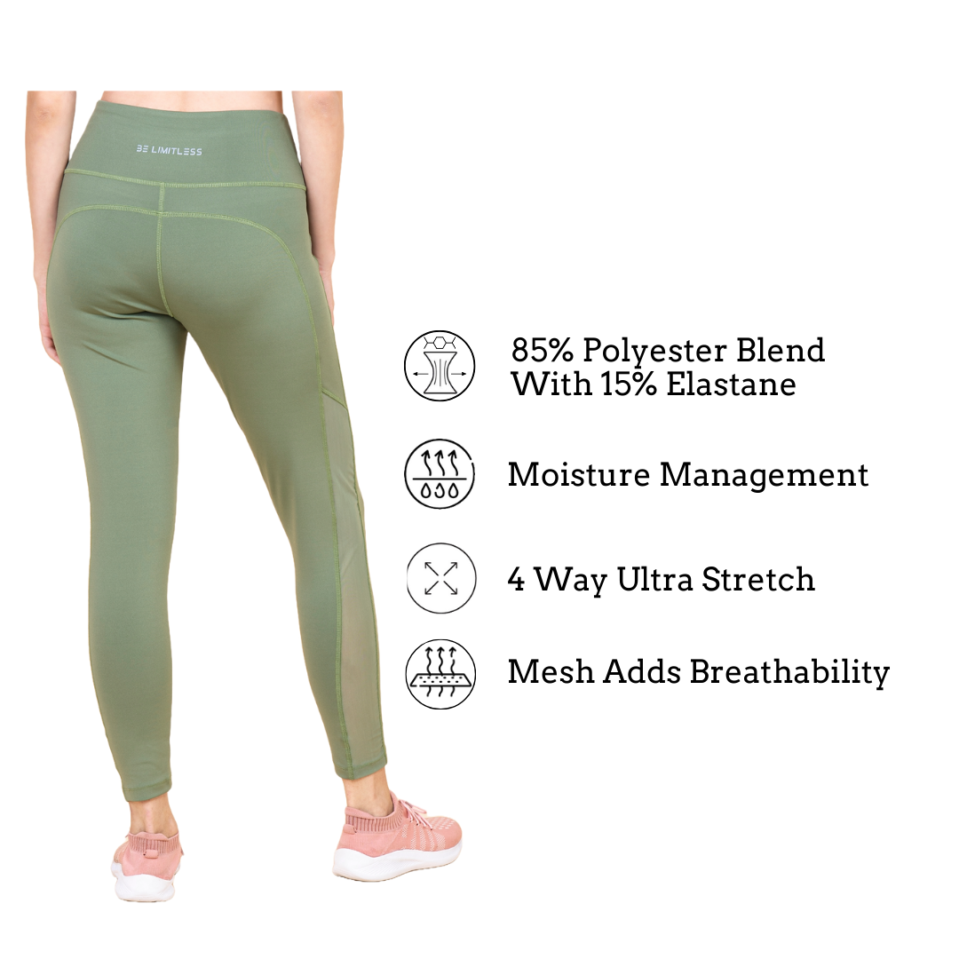 Set Of 2 Mint Green Sports Bra-Legging Set For Women