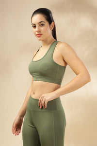 Set Of 2 Mint Green Sports Bra-Legging Set For Women