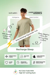 Men's Body Recharge Sleep Set ( Tee + Shorts)