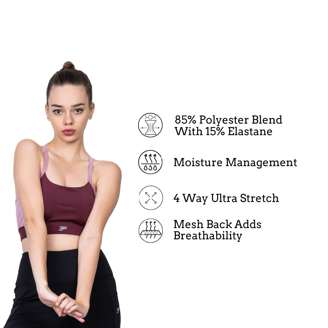 Racer Back Dual Tone Bra