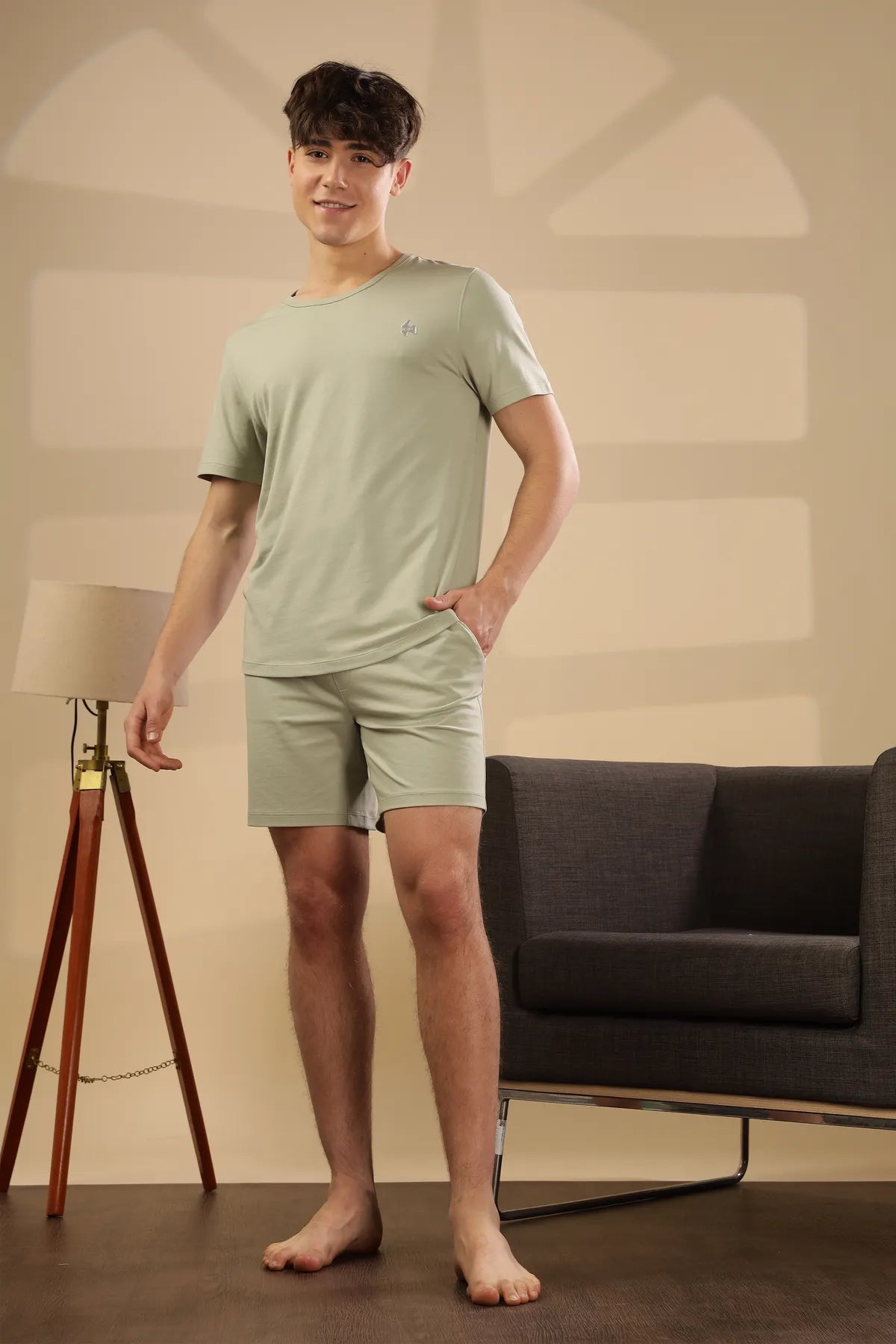Men's Body Recharge Sleep Set ( Tee + Shorts)