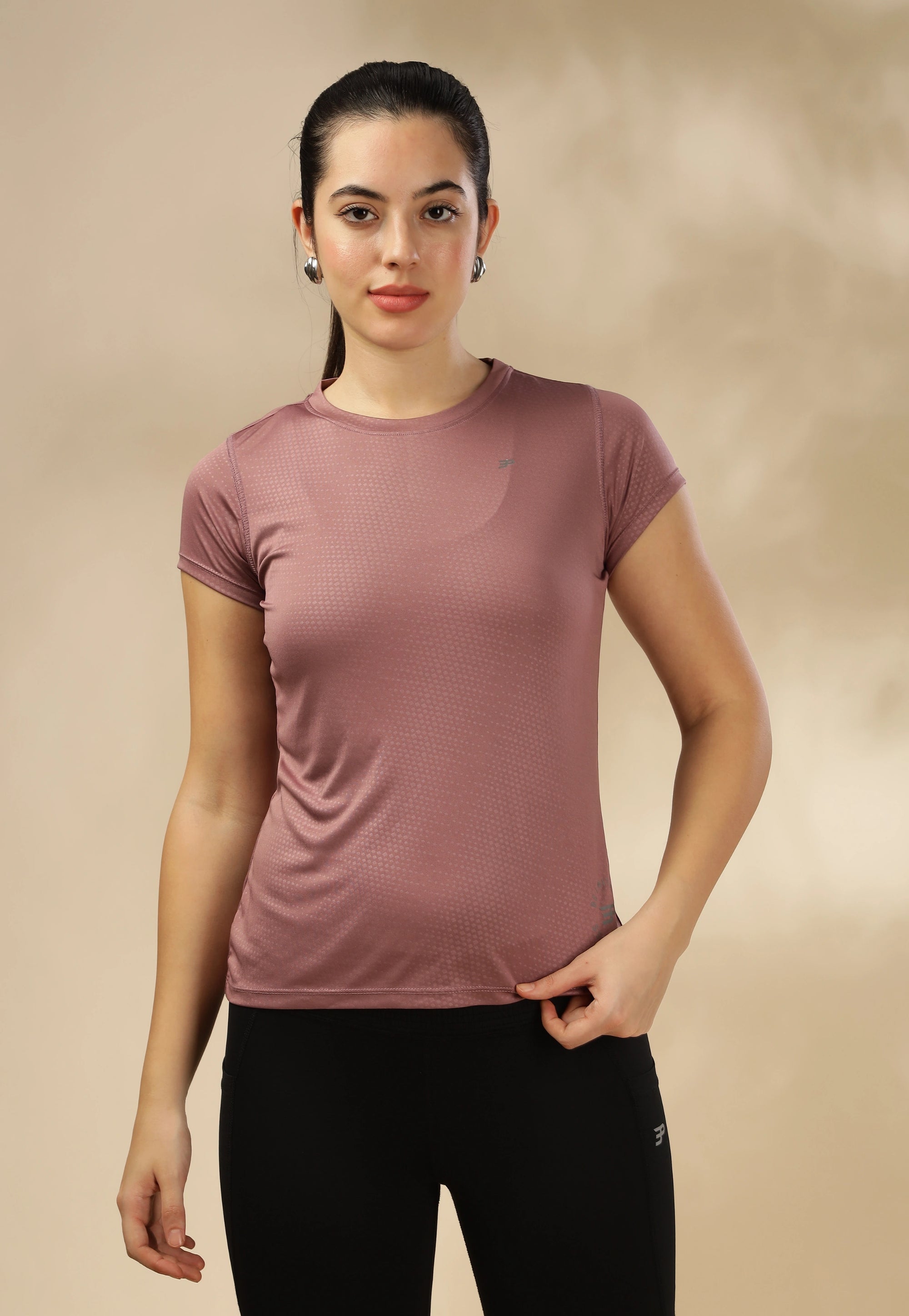 Women's Emboss UV Protect & Cooling Active T-shirt