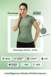 Women's Melange UV Protect & Cooling Active T-shirt