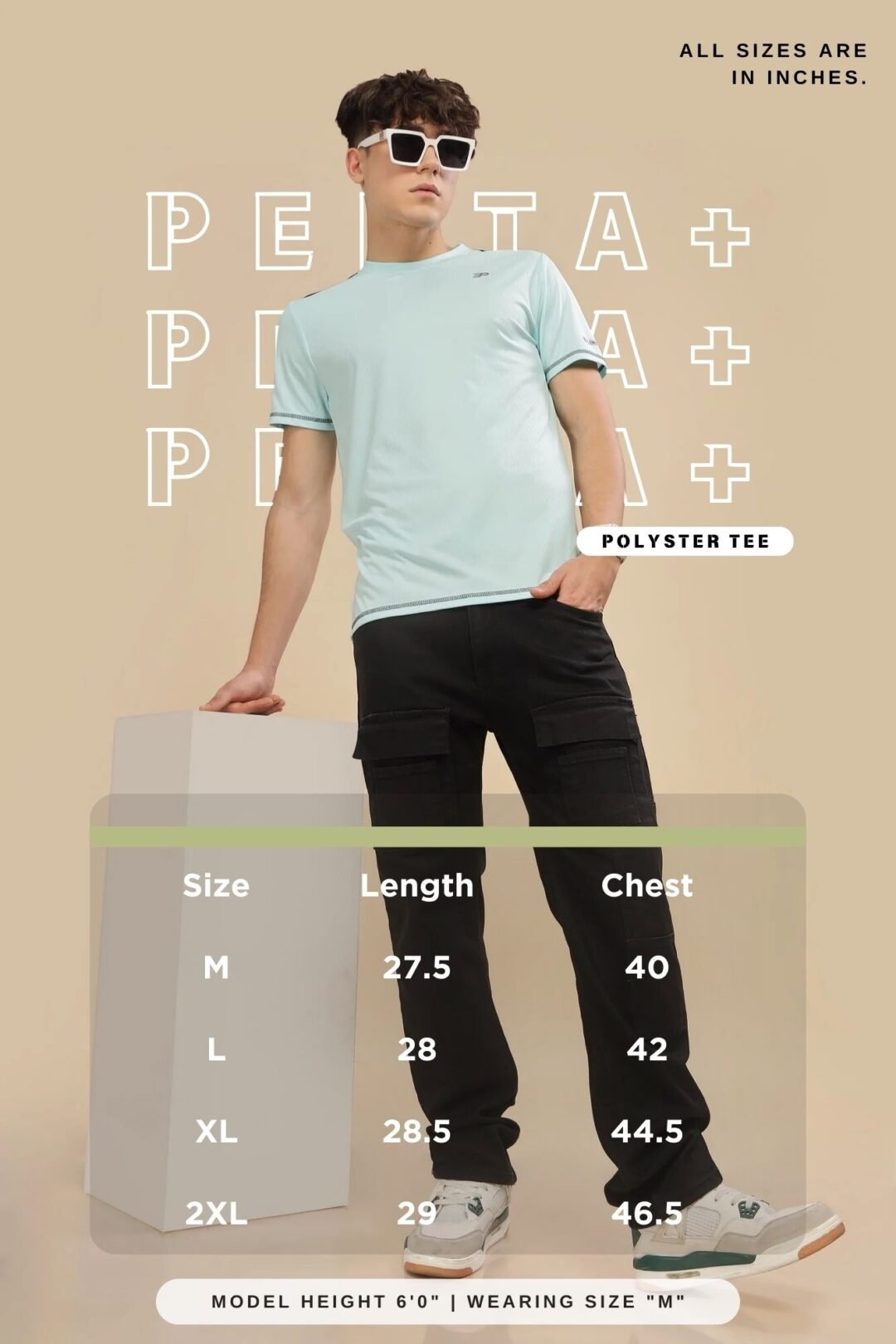 Men's Texture Penta Activ Tee - Sky - Image 11
