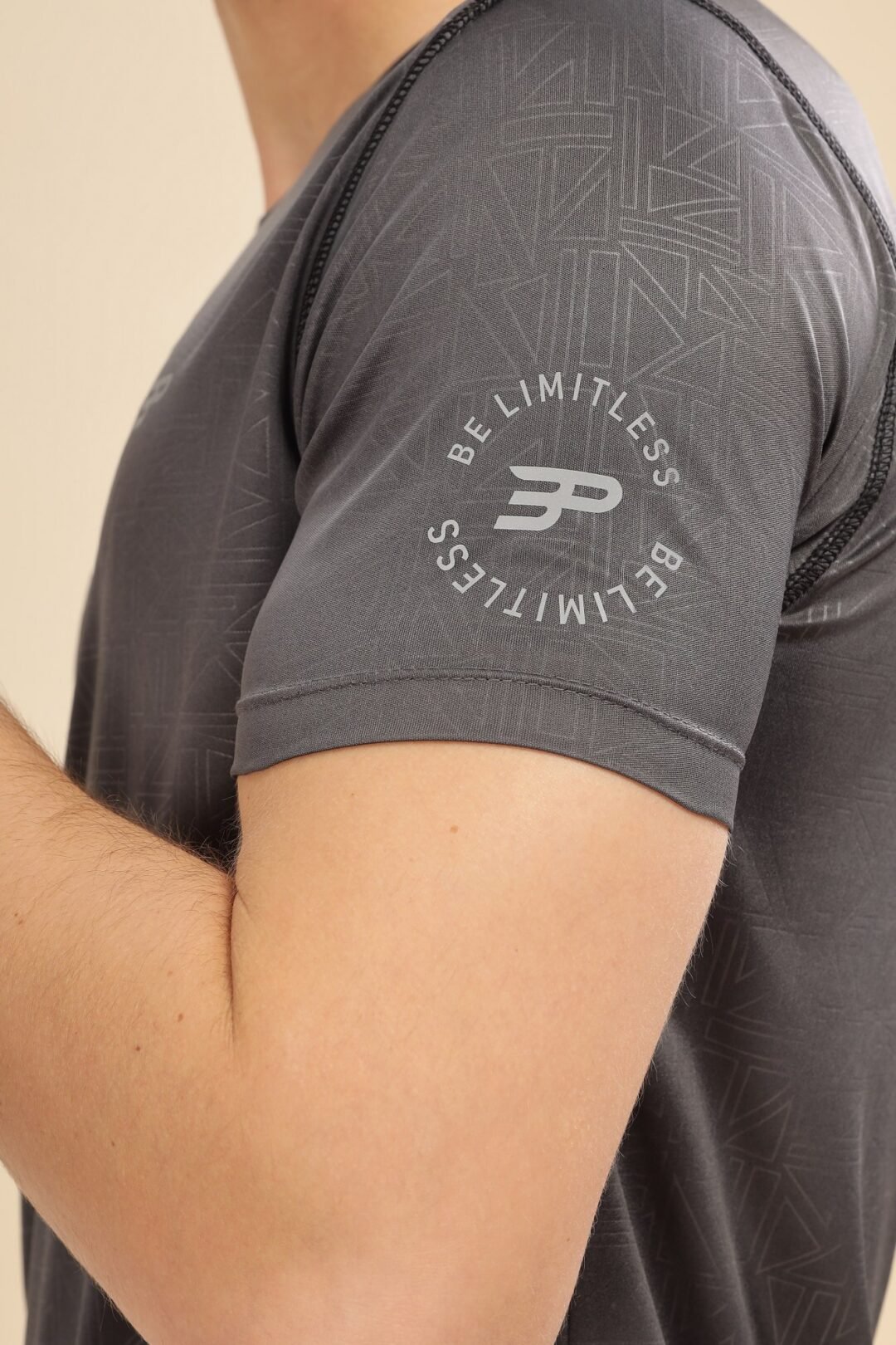 Men's Geometric Penta Tee - Dark Grey - Image 6