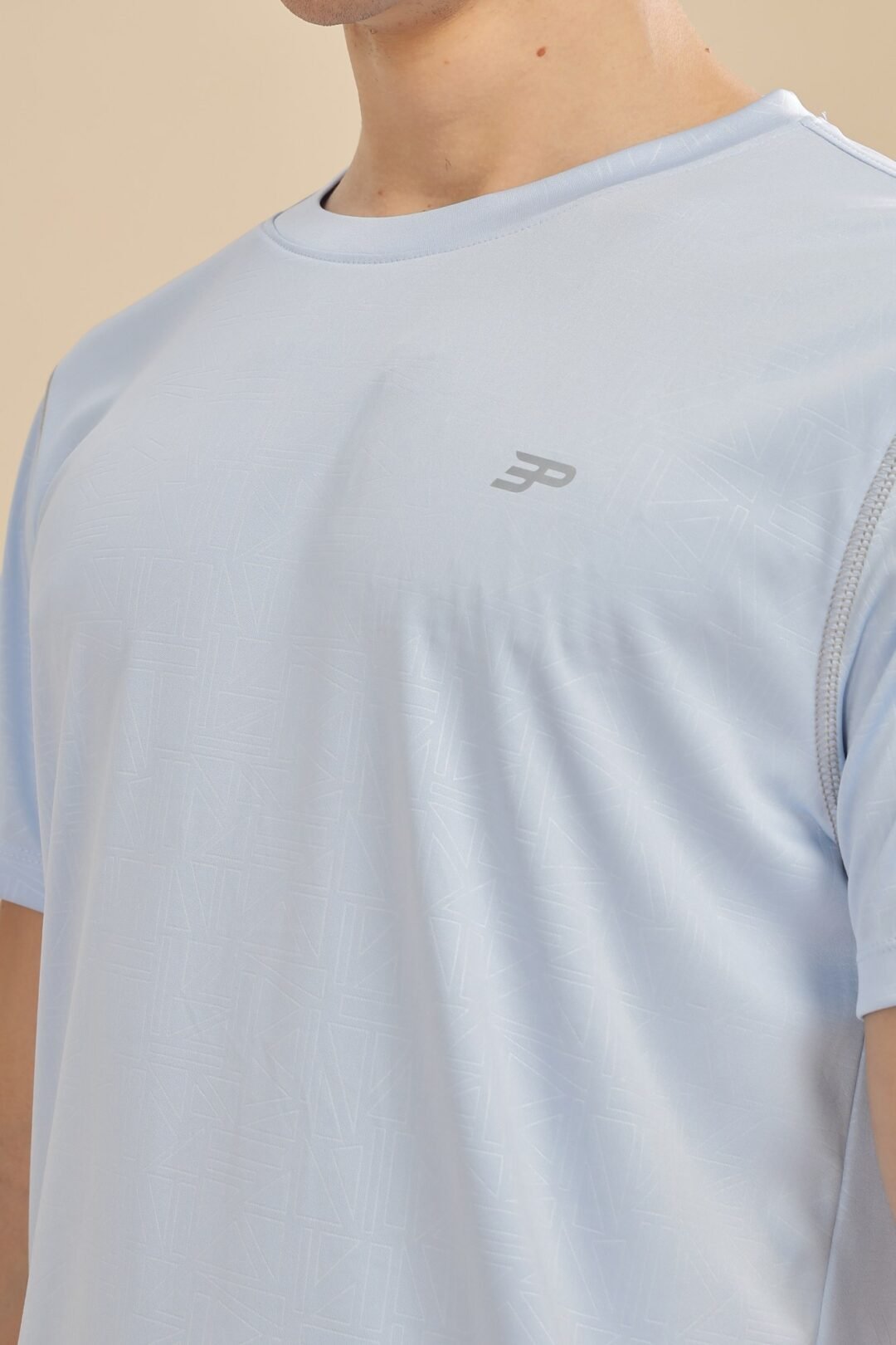 Men's Geometric Penta Tee - Sky Blue - Image 10