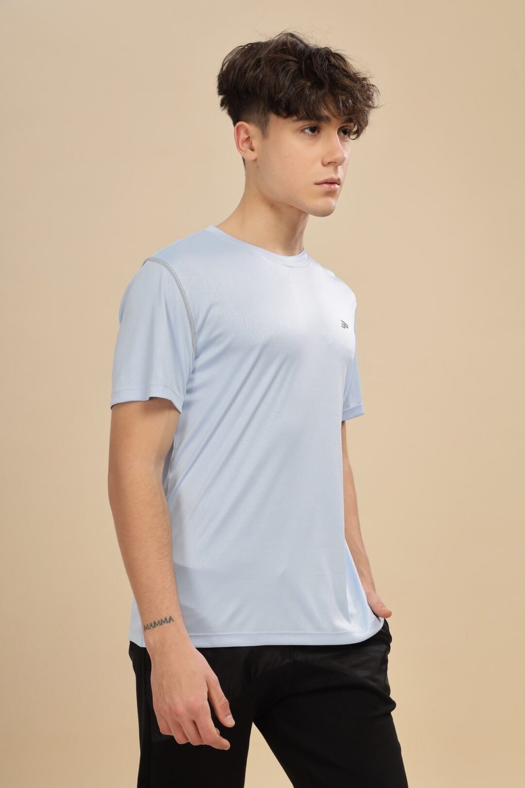 Men's Geometric Penta Tee - Sky Blue