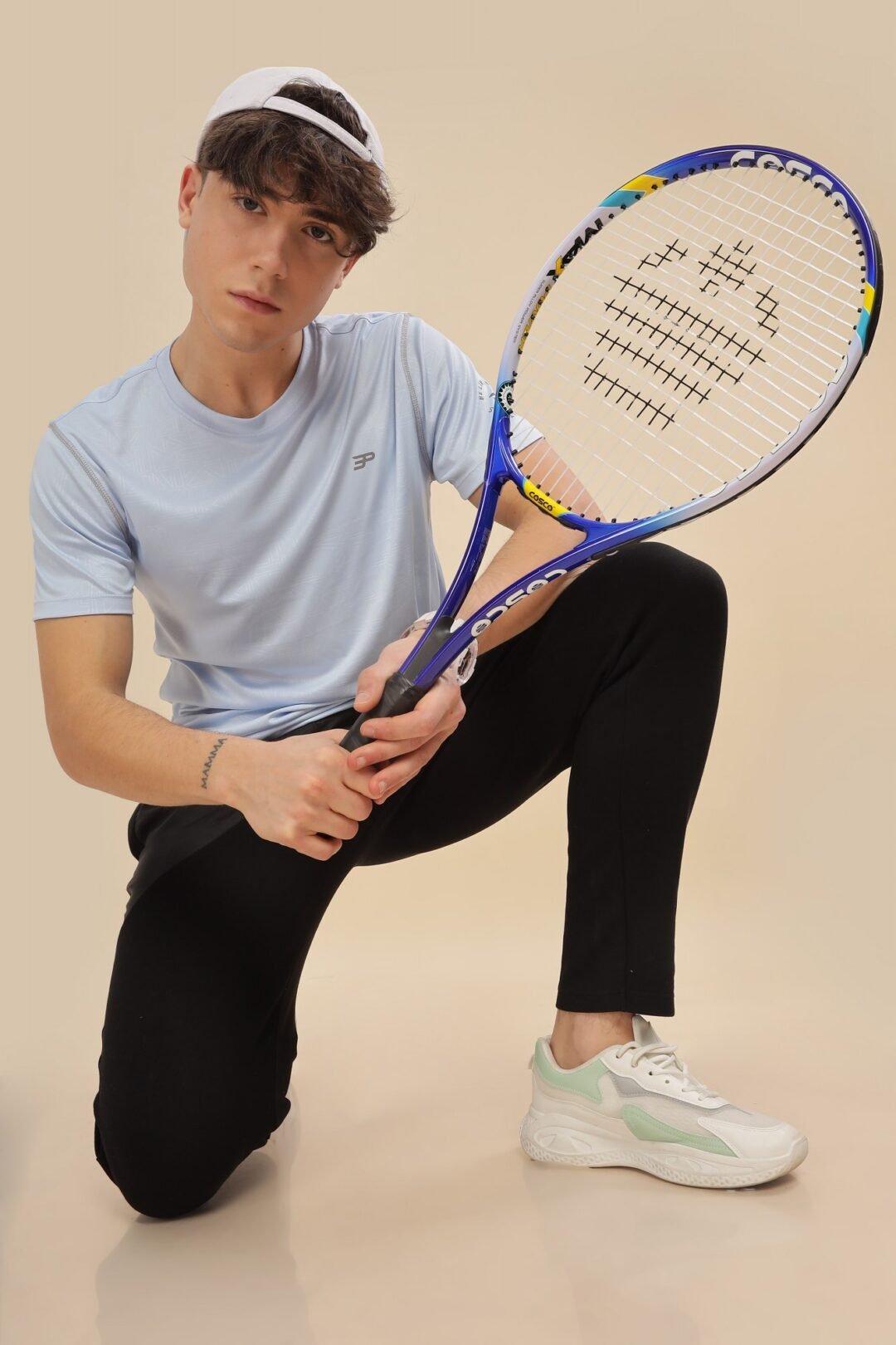 Men's Geometric Penta Tee - Sky Blue - Image 9