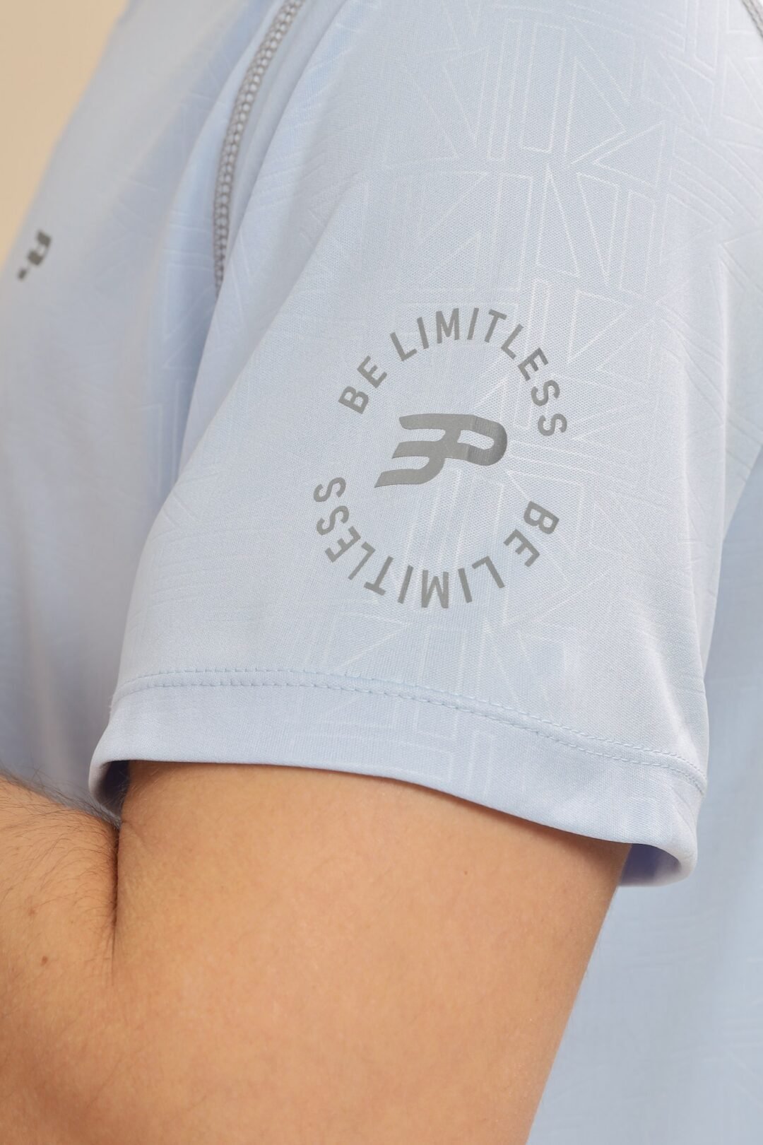 Men's Geometric Penta Tee - Sky Blue - Image 7