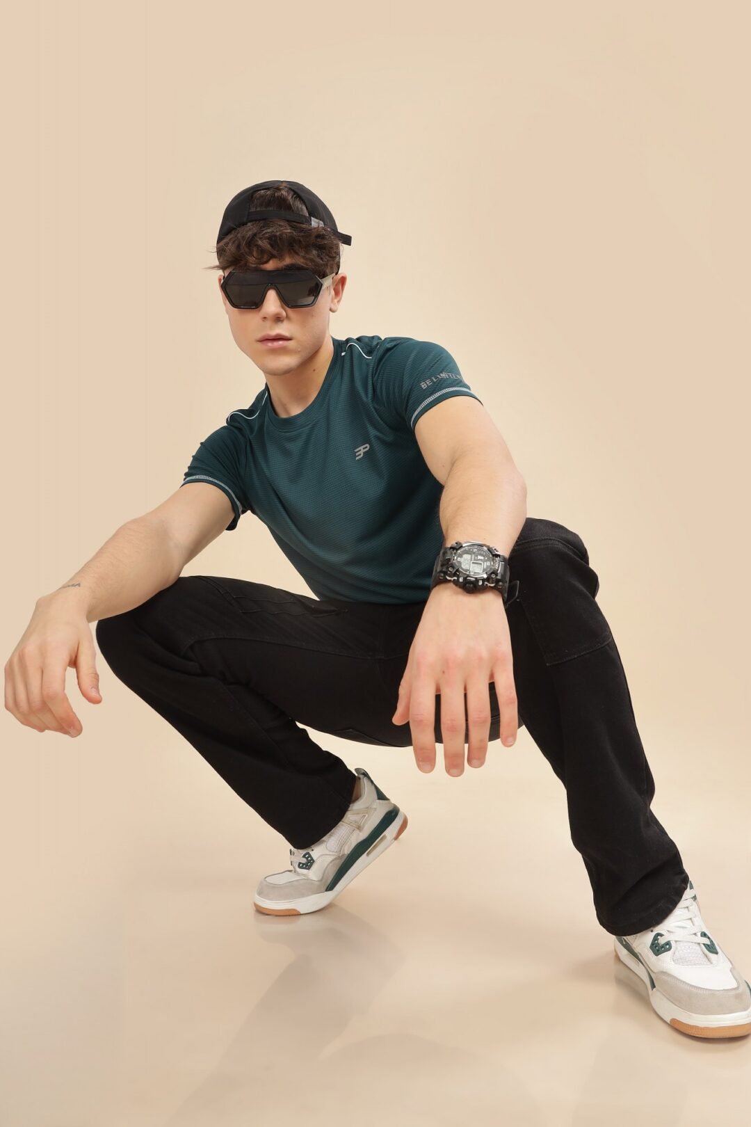 Men's Texture Penta Activ Tee - Bottle Green - Image 2