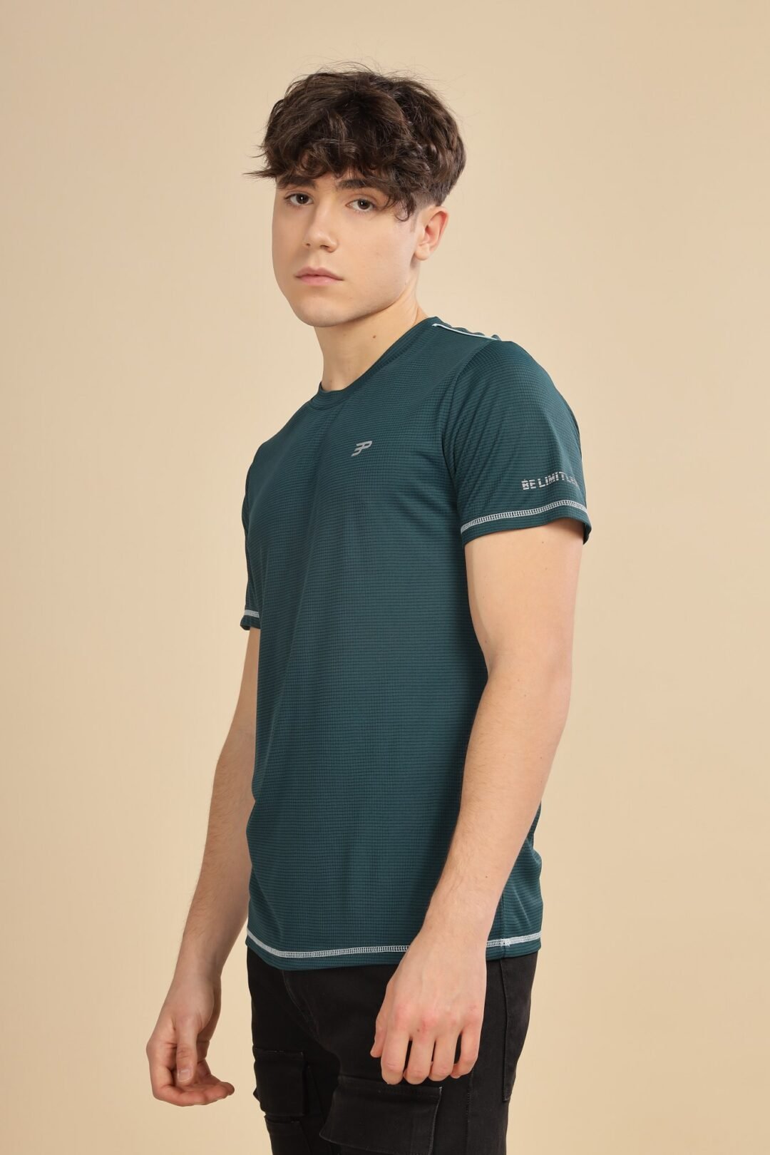 Men's Texture Penta Activ Tee - Bottle Green - Image 5