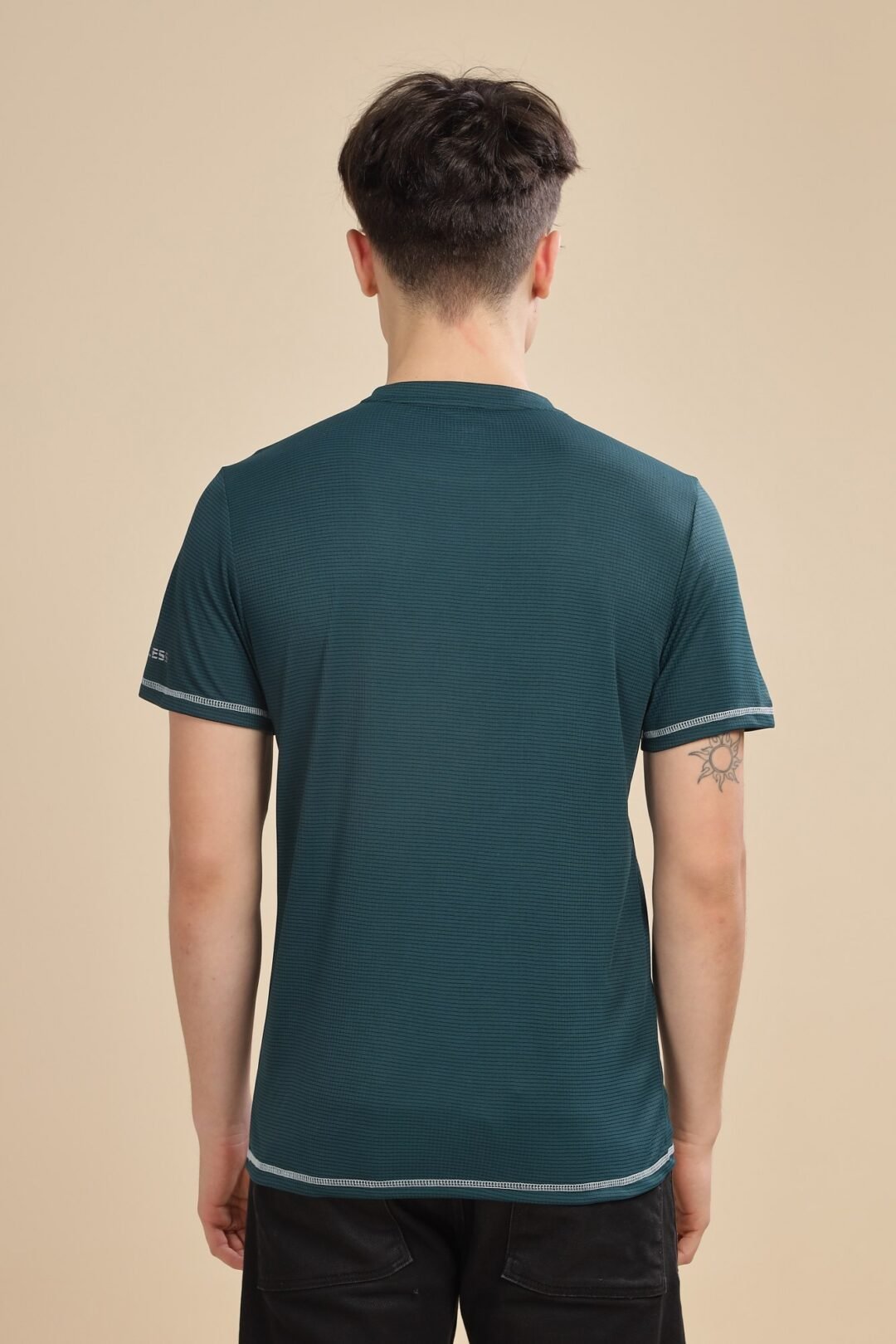 Men's Texture Penta Activ Tee - Bottle Green - Image 4