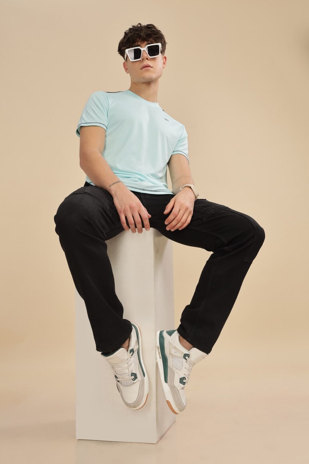 Men's Texture Penta Activ Tee - Sky - Image 10
