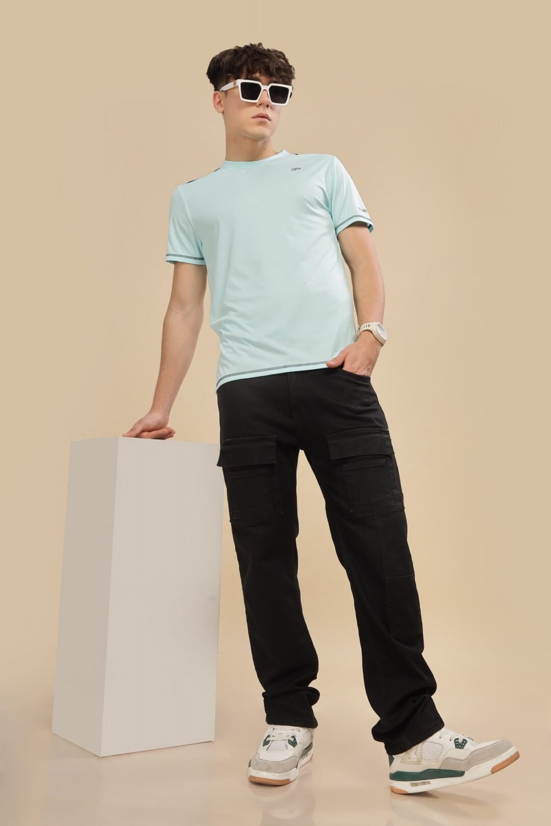 Men's Texture Penta Activ Tee - Sky - Image 7