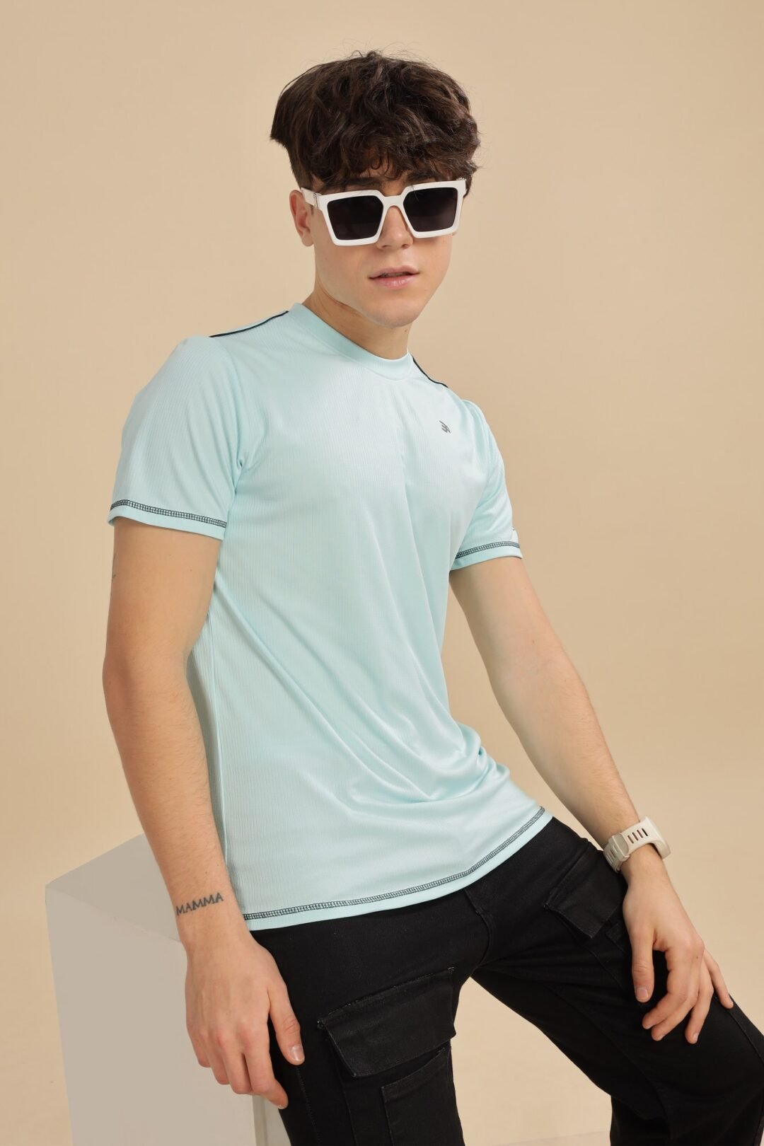 Men's Texture Penta Activ Tee - Sky
