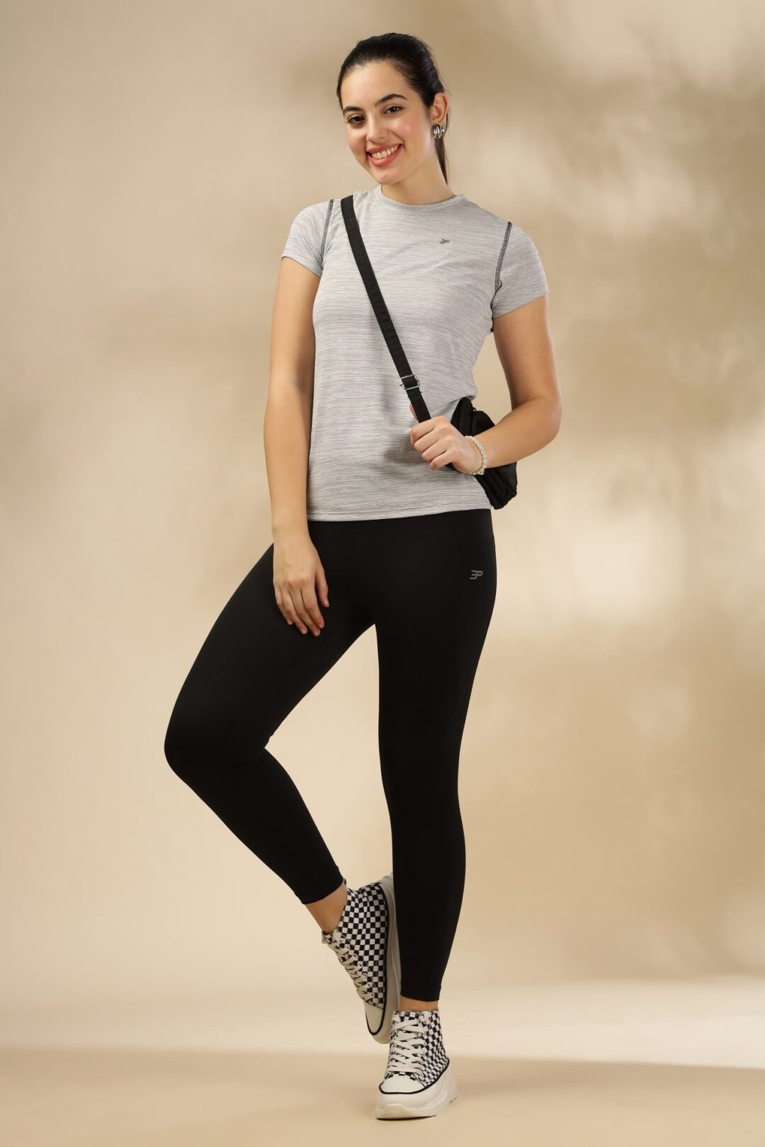 Womens Melange Penta Activ Tee - Light Anthra