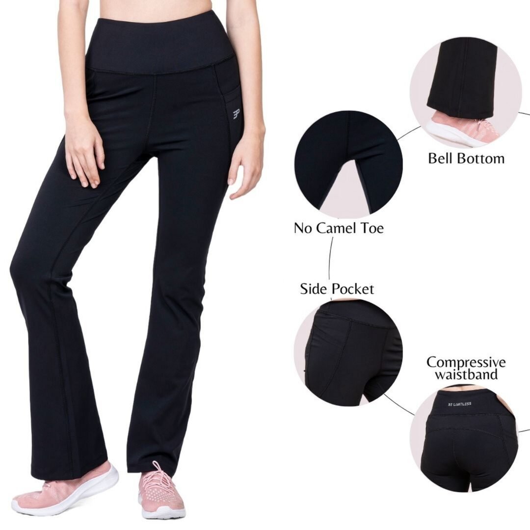 High Stretch Flared Leggings - Pirate Black - Image 9