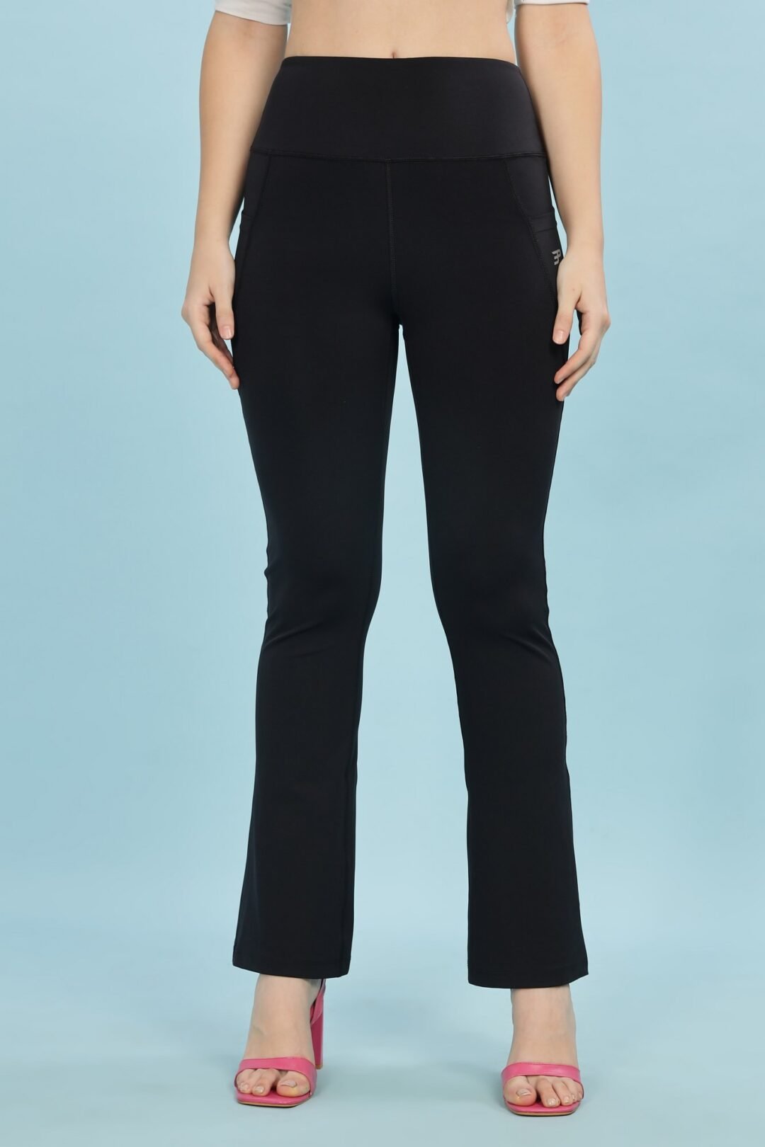 High Stretch Flared Leggings - Pirate Black - Image 8