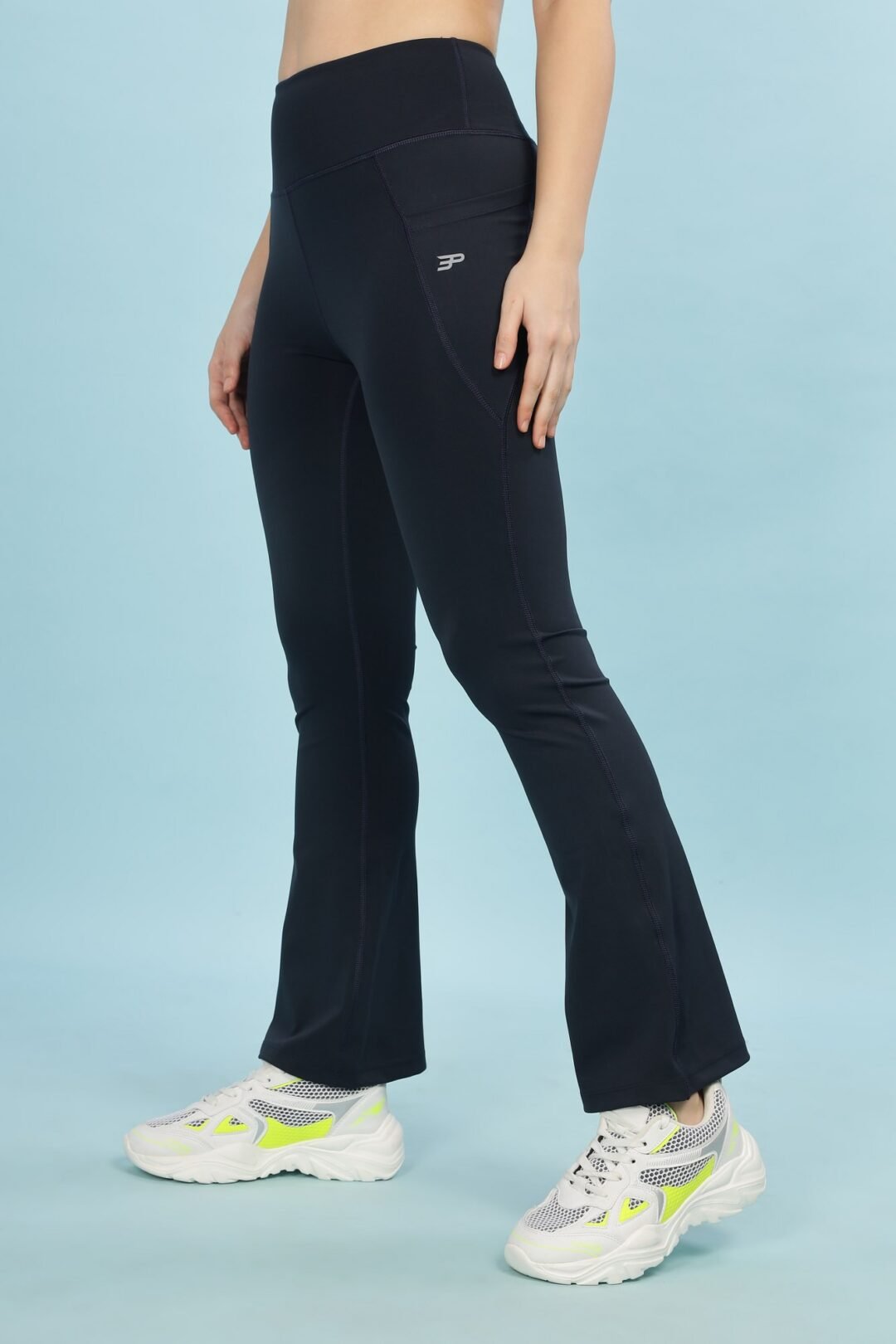 High Stretch Flared Leggings- Midnight Blu - Image 3