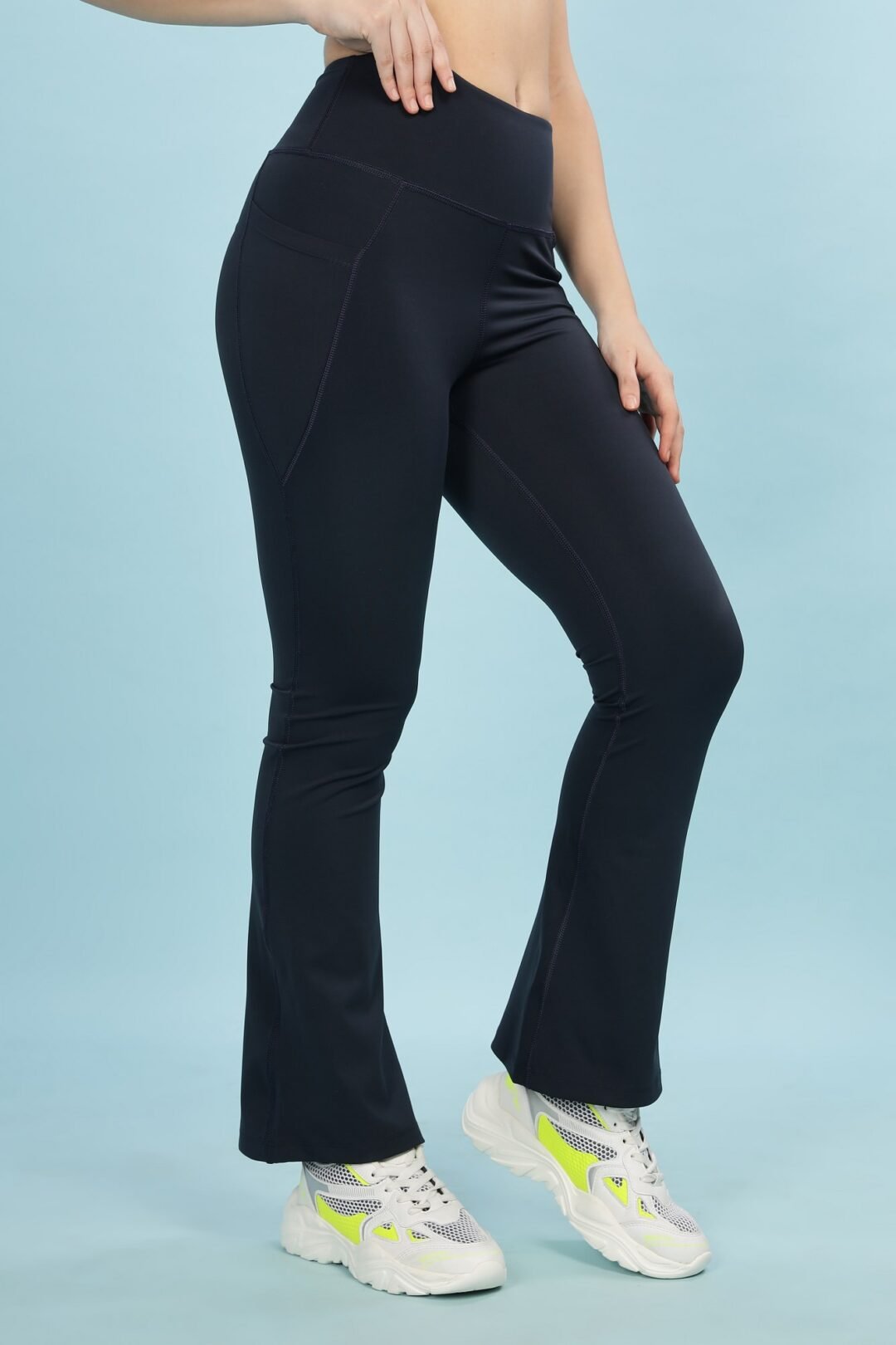 High Stretch Flared Leggings- Midnight Blu - Image 10