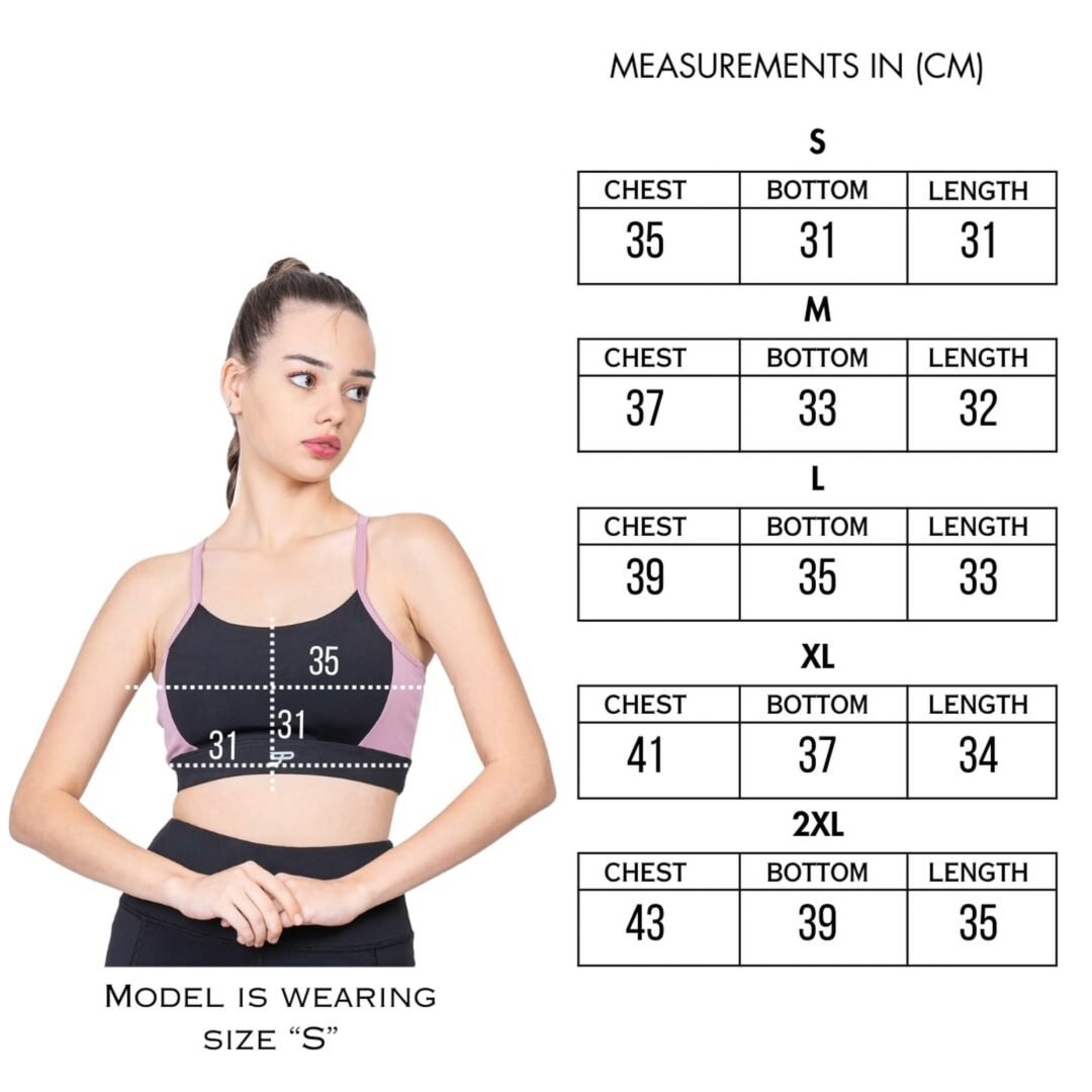 Racer Back Dual Tone Bra - Mauve Noir - Image 10