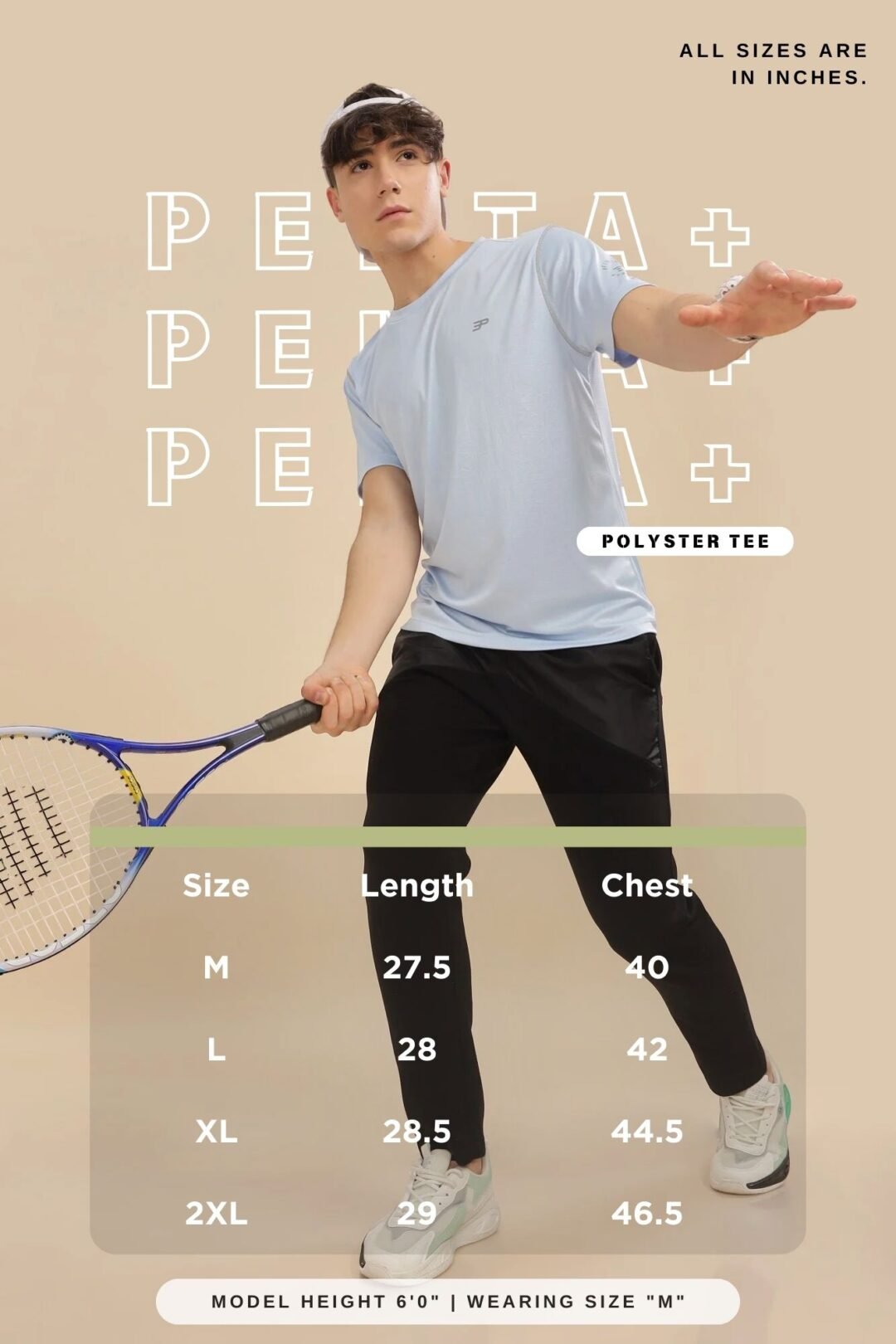 Men's Geometric Penta Tee - Sky Blue - Image 11