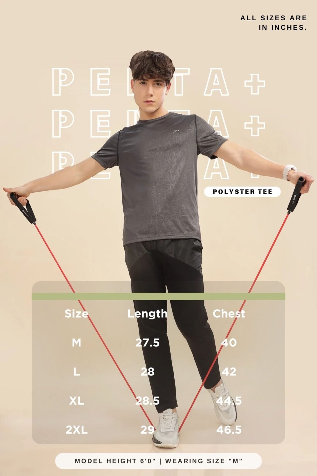 Men's Geometric Penta Tee - Dark Grey - Image 9