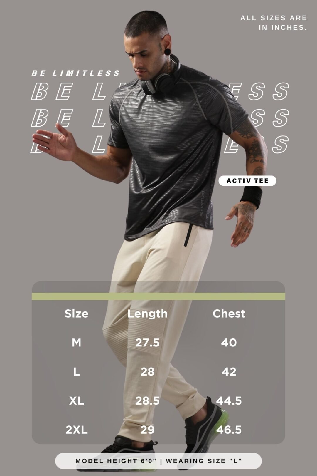 Mens Emboss Texture Tee-Dark Grey - Image 12
