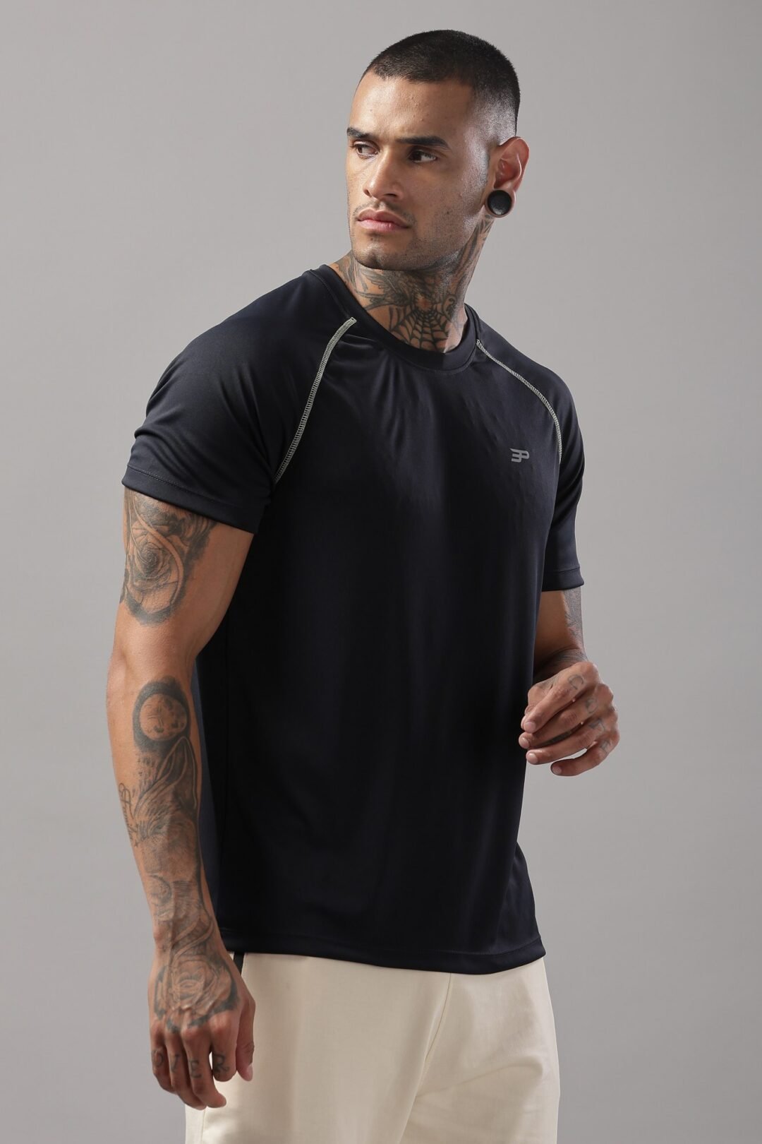 Mens Airy Raglan Activ Tee-Navy - Image 11