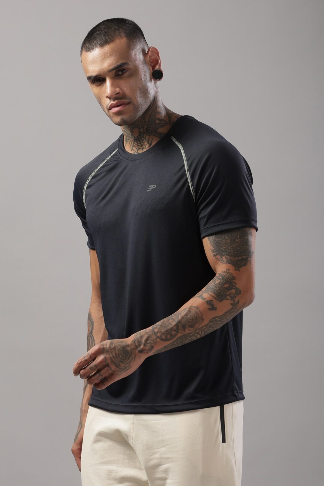Mens Airy Raglan Activ Tee-Navy - Image 10
