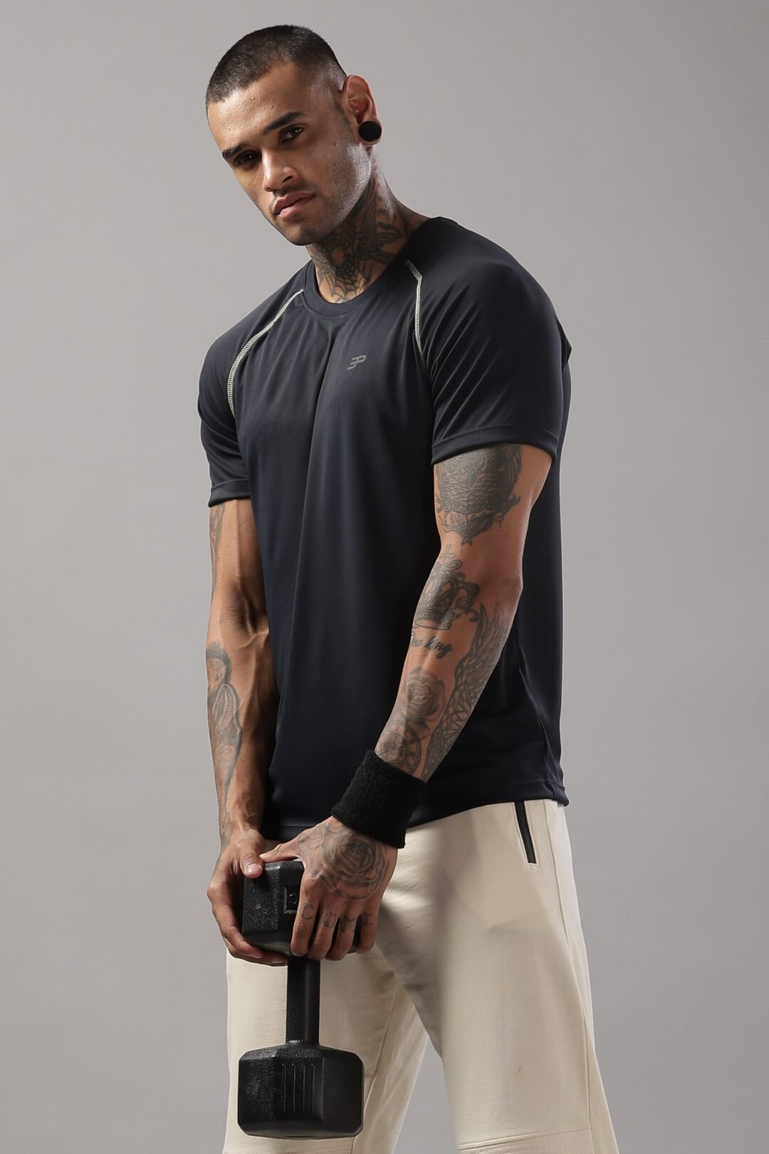 Mens Airy Raglan Activ Tee-Navy - Image 3