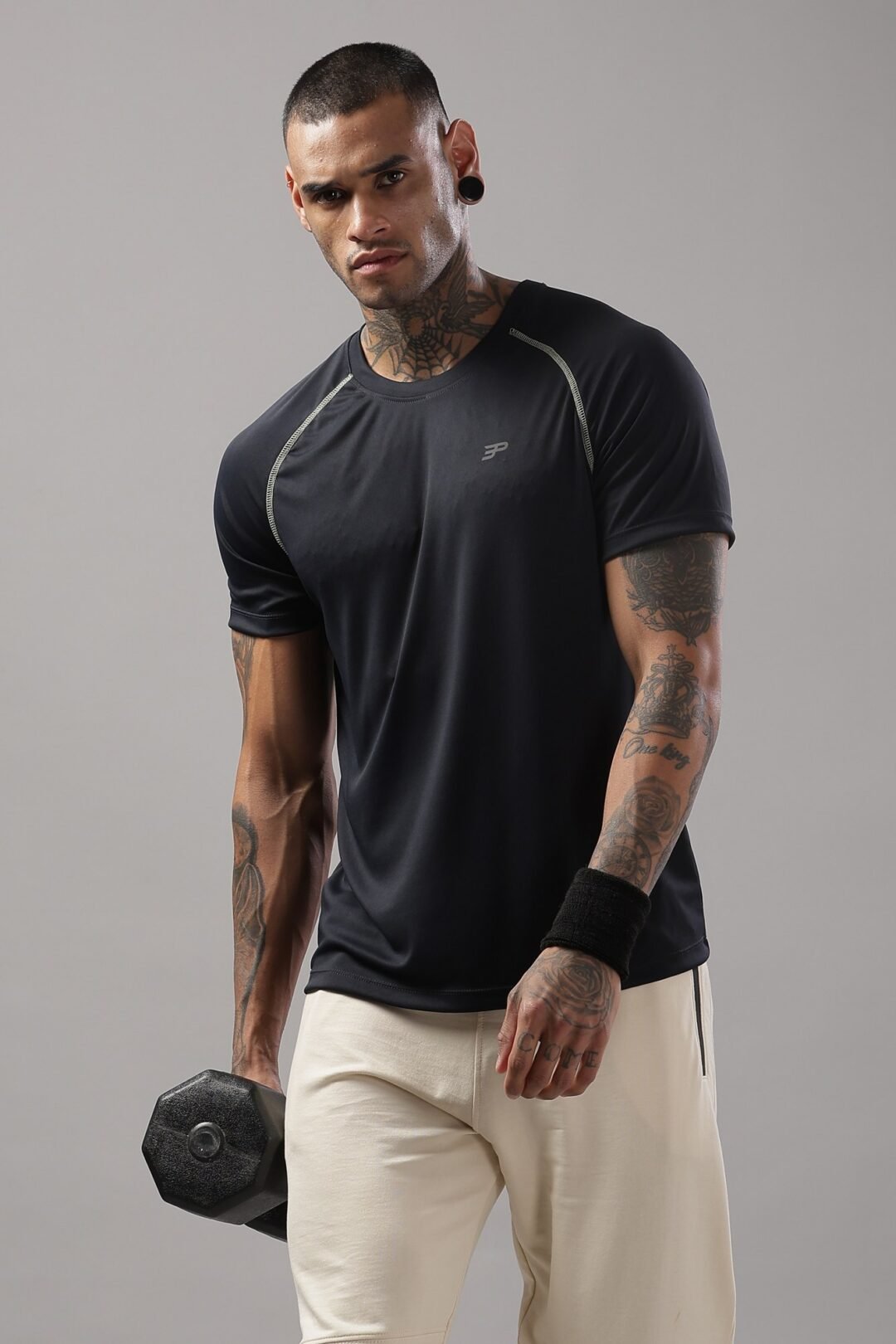 Mens Airy Raglan Activ Tee-Navy - Image 2